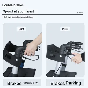Nuevo carrito de compras de aleación de aluminio para ancianos con ayuda para caminar de la UE que es ligero y plegable para personas mayores - Product Image 3