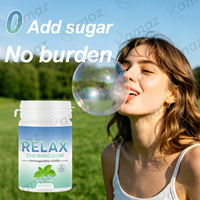 Amaz OEM ODM Chewing-gum relaxant saveur menthe 60 unités avec GABA L-Théanine Mélisse Adieu le stress Complément alimentaire