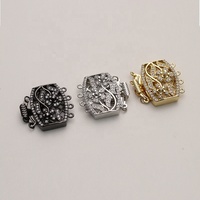 Délicat perle bouton tête quatre rangées collier suspendu Bracelet boucle de connexion résultats de bijoux accessoires de bricolage