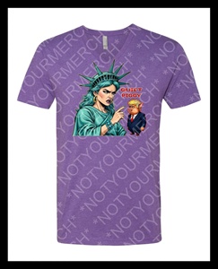 T-Shirt Unisex a Collo a V Quiet Piggy Liberty Edition, Manica Corta con Stampa Grafica Digitale, Abbigliamento Promozionale per Adulti - Product Image 2