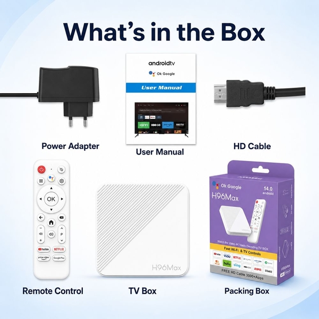 H96 Max H313 Android 14 TV Box 4K Ultra HD 1000M LAN BT5 Smart Set Top Box for Home Theater Wholesale