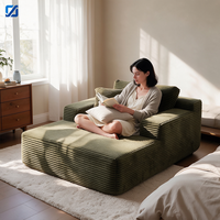 Canapé modulaire convertible en tissu doux vert olive, un siège, coussins épais capitonnés, pour appartement, salon, hôtel