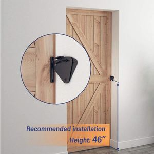 กลอนล็อกประตูโรงนาขนาดใหญ่สีดำเพื่อความเป็นส่วนตัวสำหรับงานประตูบานเลื่อนสำหรับประตูโรงรถและเพิงประตูกระจกไม้ - Product Image 3