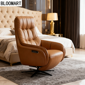 Sillón giratorio moderno de cuero <span class=keywords><strong>para</strong></span> el hogar, oficina, Villa, ocio, estilo <span class=keywords><strong>ejecutivo</strong></span>, sala de estar, dormitorio, apartamento, silla de estudio - Product Image 1