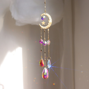 En gros Attrape-soleil en cristal K9 de haute qualité, Attrape-soleil suspendu en forme de lune, Carillon éolien - Product Image 4