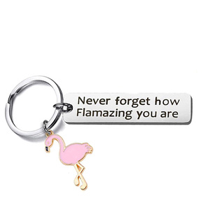 Portachiavi in acciaio inossidabile all'ingrosso non dimenticare mai quanto sei incredibile portachiavi lettera portachiavi gioielli ispiratori - Product Image 2