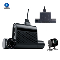 Caméra de tableau de bord 4G WIFI à 3 canaux avec enregistreur vidéo ADAS DMS pour camions et fourgonnettes avec suivi GPS et garantie d'un an