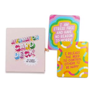 Custom Logo Motivational Mantra Manifestation Self Care Affirmation <b>Cards</b> Printing - Product Image 1