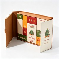 Boîte à courrier en carton ondulé pour cadeaux de Noël, pour l'envoi et l'emballage de cadeaux, boîte cadeau calendrier inversé