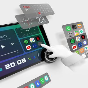 10.33 ''ô tô Hệ thống đa phương tiện màn hình xe DSP xe chơi Android tự động kim cương ai 2K vô hạn núm kép xe đài phát thanh Android - Product Image 3