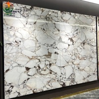 Panneaux muraux en PVC résistant au feu, effet marbre, finition brillante, décoration intérieure