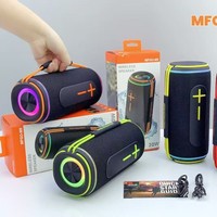 Haut-parleur Bluetooth portable d'extérieur 2026 avec double haut-parleur, RGB, subwoofer haute puissance, fente pour carte, stéréo, basses profondes, utilisation transfrontalière