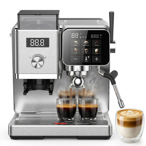 เครื่องชงกาแฟเอสเพรสโซกึ่งอัตโนมัติ สแตนเลสสตีล พร้อมหัวชงขนาด 58 มม. สำหรับเชิงพาณิชย์ พร้อมก้านชง แรงดัน 20 บาร์ - Product Image 1