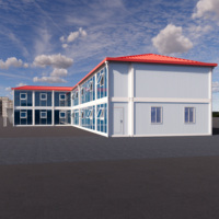 Maison conteneur à deux étages, bâtiment modulaire préfabriqué en acier galvanisé pour bureau, dortoir, école et hébergement de chantier