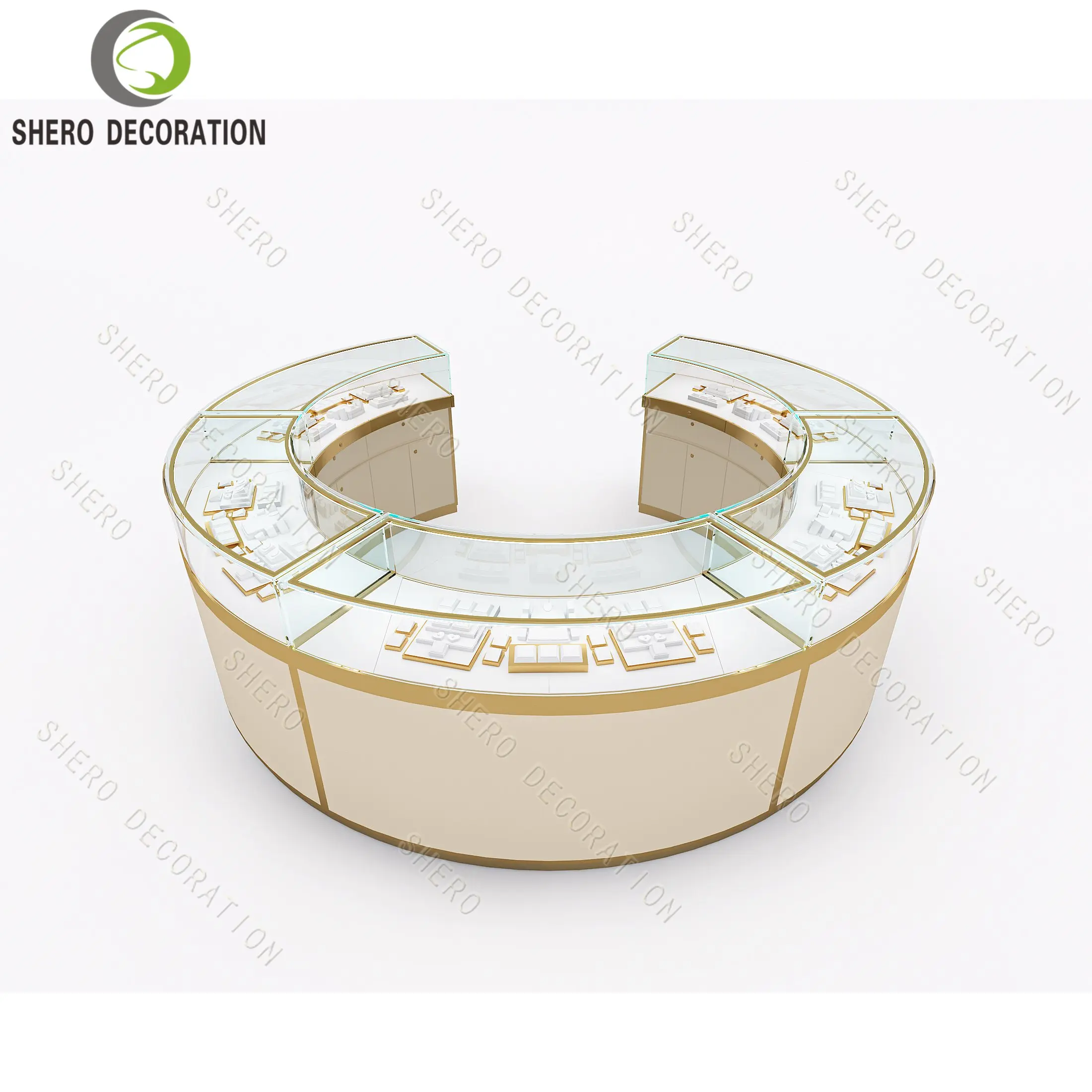 Plywood Jewelry Display Counter New Design Modern