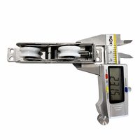 Rueda Doble para Ventana de Aluminio GURO, Acero Inoxidable 304, Nylon, Bajo Ruido, 1 Año de Garantía, Altura 30-38mm, Capacidad de Carga 100kg