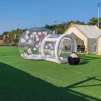 Ballons de fête pour enfants Maison amusante Igloo en cristal gonflable géant clair Tente à bulles Ballons à bulles gonflables transparents