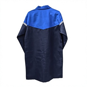 Custom Men's Polyester Work Coat Long Sleeve Reflective Utility Jacket Gray Red Blue Orange Color Options Factory Uniform - Product Image 3