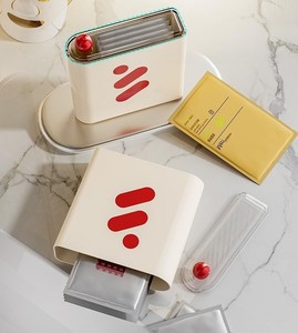 Boîte de rangement double niveau en PP pour masques faciaux, style nordique moderne, décoration de luxe pour organisateur de cosmétiques de bureau et coiffeuse de salle de bain - Product Image 4