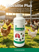 Mucolite Plus Expectorant Vétérinaire 1L pour Volailles et Poulets, Soulagement du Mucus Respiratoire et Soutien Respiratoire GMP