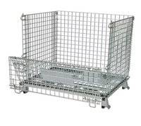 Conteneur en treillis métallique empilable de haute qualité en acier galvanisé à chaud pour entrepôt, solutions de stockage
