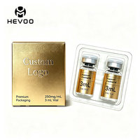 Boîte d'emballage personnalisée pour flacon de 3 ml, boîte en papier pour échantillon de sérum cosmétique avec étiquette adhésive, conception OEM ODM, expédition rapide