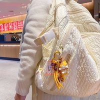 Porte-clés en résine style Mochi mignon en gros, pendentif chat de dessin animé, breloque de sac pour filles, accessoires de sac à dos d'étudiant, cadeau