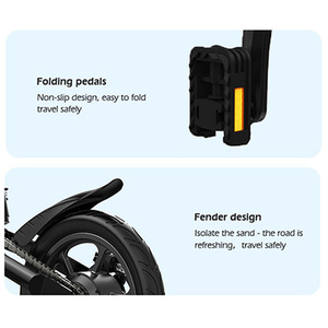 英国仓库低价出售 48V 250W 14 英寸折叠式迷你电动城市自行车，带集成电池和盘式刹车，适合成人 - Product Image 5
