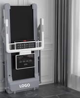 Tapis roulant portable pliable à double colonne, moteur 3,5 CV, amortisseur, moniteur de fréquence cardiaque, installation gratuite, automatique à domicile