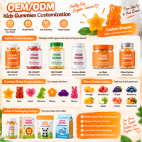 Groei Gummies voor Kinderen, Ondersteuning Botontwikkeling, Calcium, Vitamine D3, K2, Zink, Suiker Vrij, Private Label, Groothandel