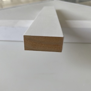 Gesso White <b>Primed</b> FJ Radiata Pine S4S Wood Trim Board Flat Wood Trim Baseboard Mould - Product Image 2