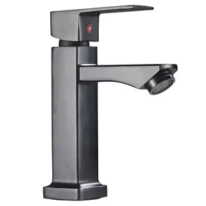 Matte Black Zinc Alloy Single Cold Water Basin Faucet Sink Vanity torneira banheiro Bathroom Washbasin Faucet