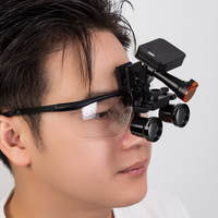 Zoomable 2.5x 3.5x Surgical Loupes with Wireless LED Headlight Lightweight High Definition Magnifier for Dental ENT Surgery