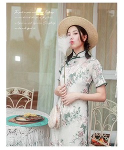 Han roupas chinesas bordadas de malha, estilo antigo, roupas de pano bordados, tecido de tule, sheng, hibiscus - Product Image 5