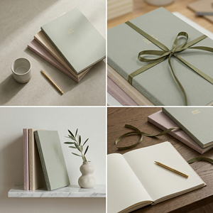 LABON Artisanal - Juego de 3 agendas anuales 2027 con encuadernación cosida a mano, 180 páginas °   <span class=keywords><strong>Agenda</strong></span> académica plana para profesionales creativos - Product Image 2