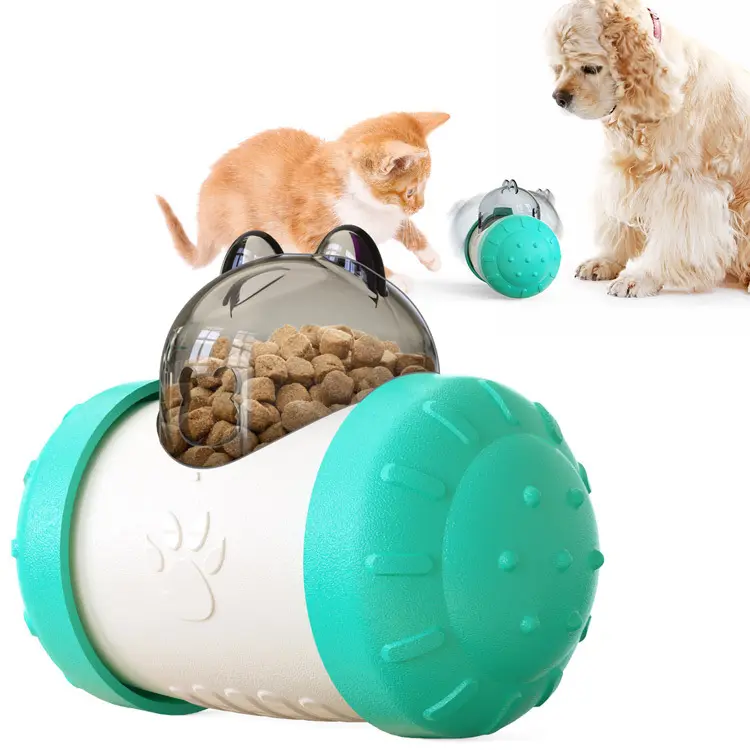 タンブラーパズル遅い食べ物の漏れボール電池なしペットの犬のおもちゃ