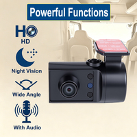 Caméra de Sécurité Intérieure Professionnelle pour Véhicule, Caméra de Tableau de Bord, Vision Nocturne Starlight, Microphone à Activation Vocale, Moniteur AHD 720P, 1 An