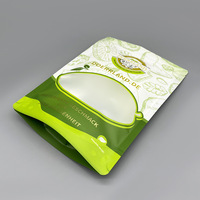 Sachet Doypack Personnalisé Imprimé Qualité Alimentaire Refermable avec Fenêtre Transparente pour Noix, Sac Plastique Anti-Humidité