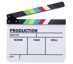 Panneau de clacsonnement en <span class=keywords><strong>film</strong></span> acrylique à rayures colorées pour tournage de films, vidéos, studio, vlog et accessoire de photographie - Product Image 2