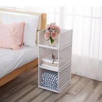 Meilleures ventes : Armoire de rangement autoportante pour la maison, en plastique écologique multifonction, avec paniers de rangement pour vêtements et support de rangement pliable