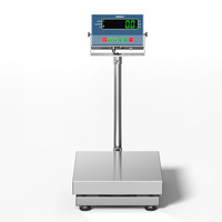 Báscula de Plataforma Impermeable de 300 kg y 10 g, Báscula de Banco de Acero Inoxidable 304, OEM/ODM Opcional, Conexión RS232/RS485//Computadora