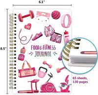 2023 A5 Logo personnalisé imprimé Fitness Journal planificateur habitude Tracker pour les entraînements fil et selle couture reliure emballé dans une boîte