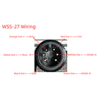Capteur PAR de haute précision WSS 27, 400-700 nm, RS485, détecteur de rayonnement actif photosynthétique pour l'agriculture
