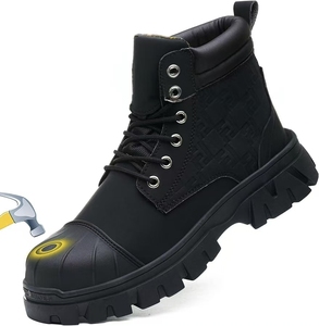 <span class=keywords><strong>Bottes</strong></span> <span class=keywords><strong>de</strong></span> sécurité imperméables à embout d'acier pour hommes, 6 pouces, en cuir, doublées <span class=keywords><strong>de</strong></span> fourrure, semelle extérieure en caoutchouc antidérapante, indestructibles, fabriquées en Chine - Product Image 1