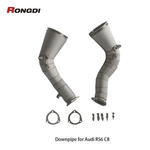 Performance Downpipe for Audi RS6/RS7 C8 4.0T TFSI V8 2021-2024 Stainless Steel Exhaust Downpipes Header With OPF/GPF - Product Image 1