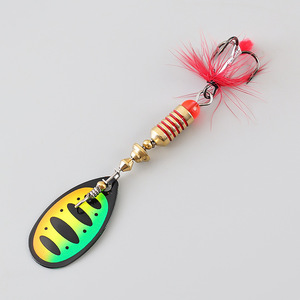 Xida 70mm 6.5g Multi-Color Midwater Appâts Leurres De Pêche En Métal Spinner Appâts Plumes Hameçons Basse <span class=keywords><strong>Truite</strong></span> Saumon <span class=keywords><strong>Triple</strong></span> Hameçons - Product Image 4