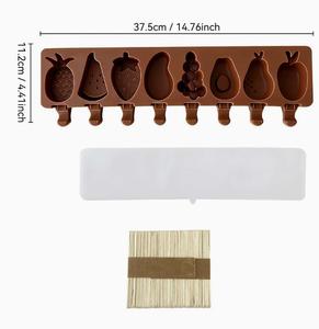 Moule à sucettes glacées en silicone, <span class=keywords><strong>bac</strong></span> à glaçons en silicone, bâtonnets glacés DIY, moules à glaçons et sucettes glacées faits maison pour usage domestique - Product Image 6