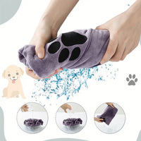 Tapis de bain populaire pour animaux de compagnie, séchage rapide, absorbant, extra-large, en microfibre épaisse, motif patte de dessin animé, pour chats et chiens, salle de bain