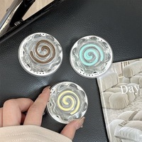 Support de téléphone magnétique 3D télescopique transparent couleur unie, style japonais-coréen, avec anneau et support de bureau, accessoires en gros