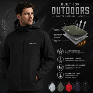 Chaqueta con Capucha Personalizada con Logotipo Profesional para Uniformes de Equipo Corporativo, Visibilidad para Empleados, Uso en Exteriores - Product Image 1